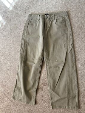 Flamingal Barrel cut wide legged Jean, Khaki size XL